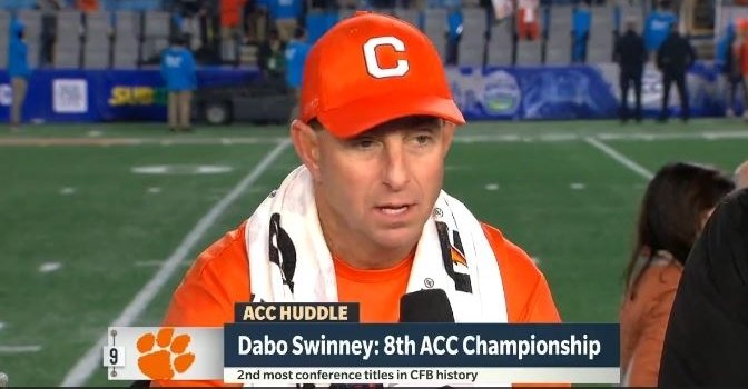 WATCH: Dabo Swinney postgame interview with ACC Network