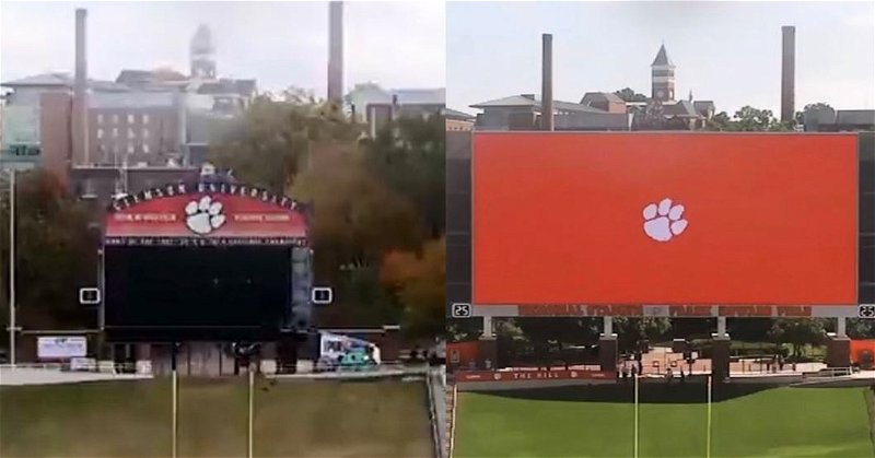 The new videoboard is 5x the size of the previous one 