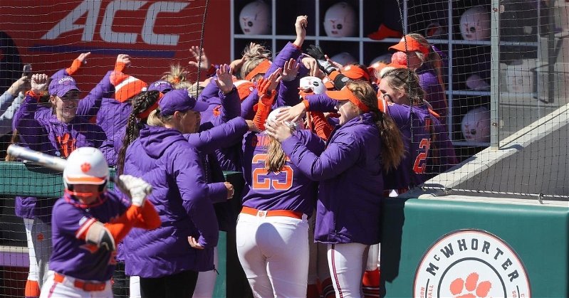 Clemson softball and baseball will be on campus from Thursday-Sunday with TV and radio broadcasts. (Clemson athletics photo)