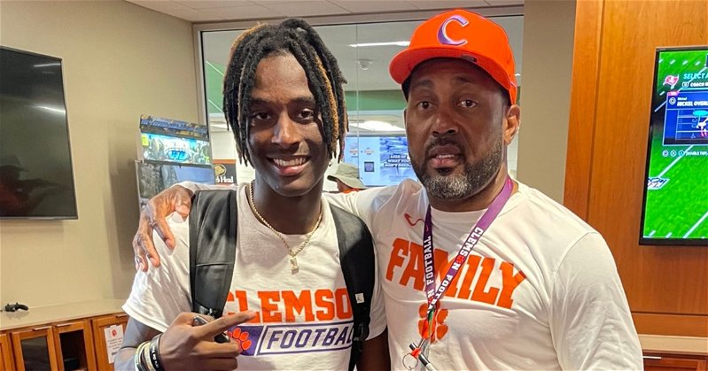 Omillio Agard worked out at Clemson camp on Thursday.