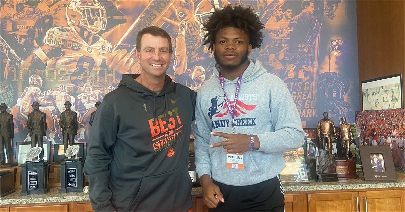 Marcellius Pulliam visited Monday and left with a Clemson scholarship offer.