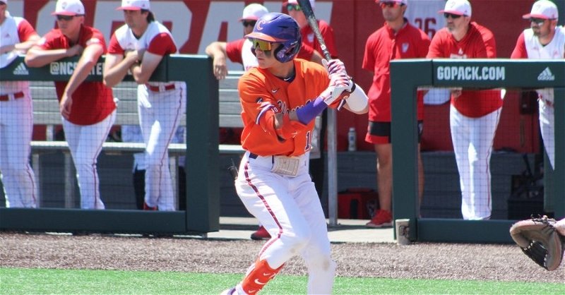 Cam Cannarella added some insurance to Clemson's lead in the sixth inning (Clemson athletics photo). 