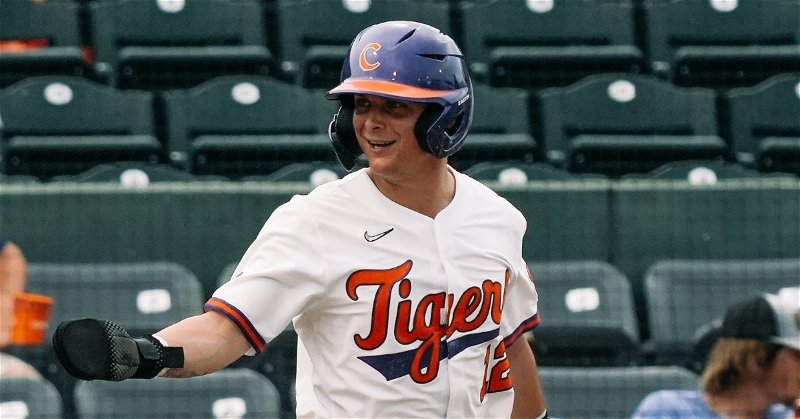 Cooper Ingle extended his on-base streak to 47 games in the win. (Clemson athletics photo)