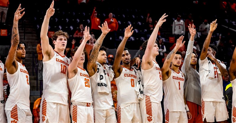 ESPN has Clemson as its last team in the NCAA Tournament field still going to Louisville.