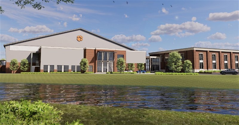 Clemson added to the Clemson Athletic Branding center recently to the football facilities (Clemson rendering).