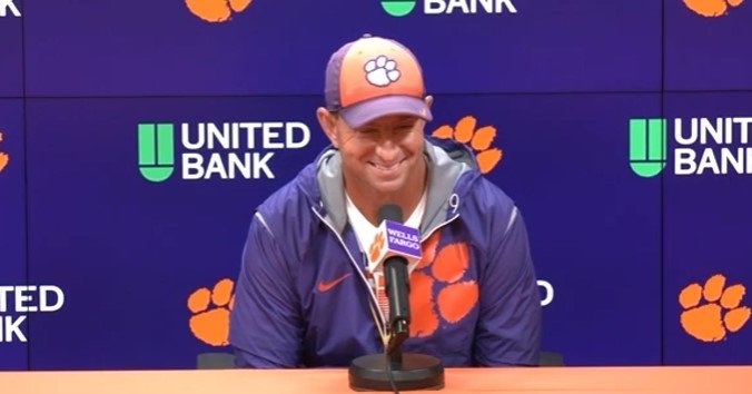 Clemson coach Dabo Swinney updated the latest out of practice and prep for Syracuse this weekend.