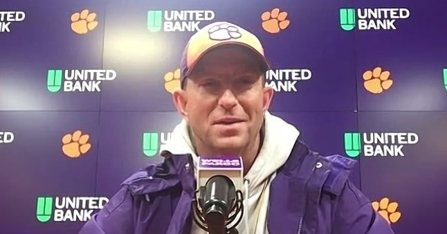 Clemson coach Dabo Swinney said that Will Shipley still need to be cleared after going into concussion protocol.