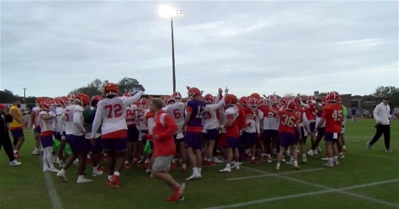 Clemson held its first team bowl practice in Florida on Sunday.
