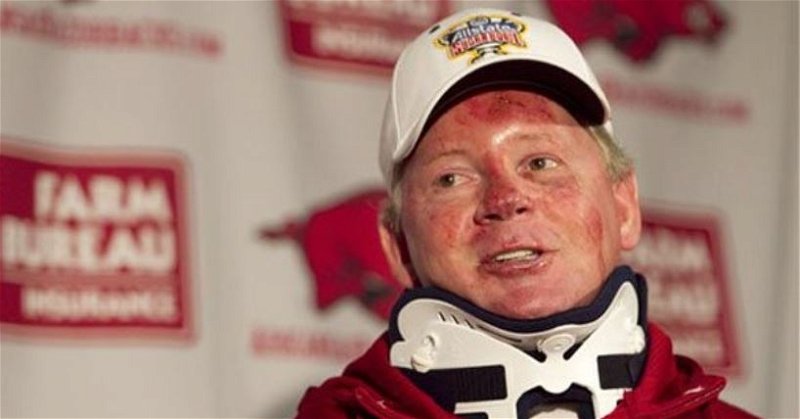 Petrino before he was fired from Arkansas after a drama-filled motorcycle ride (USA Today Sports)