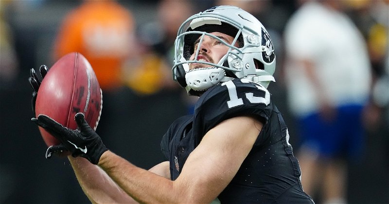 PFF says it would be surprised if Hunter Renfrow isn't moved before the trade deadline, and Carolina is a team that is reportedly in the market for a receiver. (Photo: Stephen Sylvanie / USATODAY)