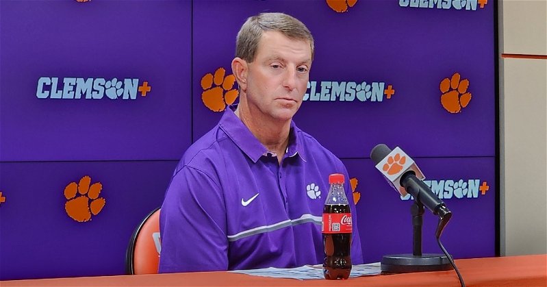 Swinney updates injuries, says his Clemson team is ready to play after long wait