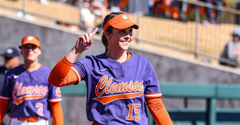 Clemson rounded out the sweep with an 8-0 win on Sunday (Clemson athletics photo).