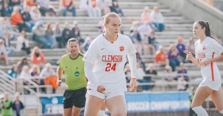 Megan Bornkamp scored her second of goal in three days late to force overtime versus Georgia. (Clemson athletics photo)