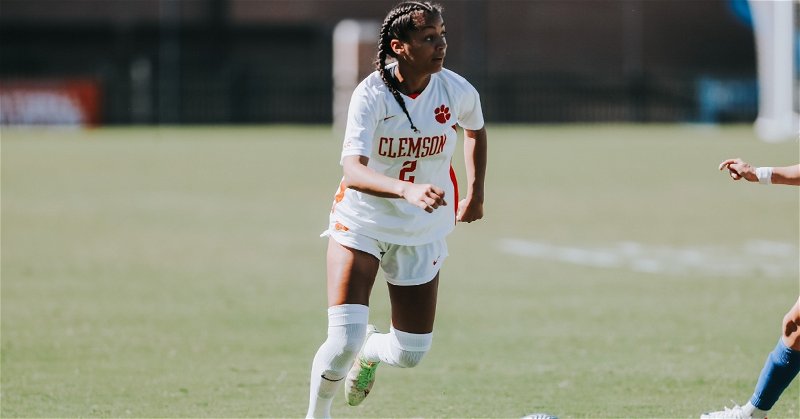 Clemson women's soccer keeps its shutout streak going and finishes out the regular-season home slate with a win (Clemson athletics photo).