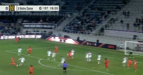 WATCH: Clemson soccer strikes first in title game