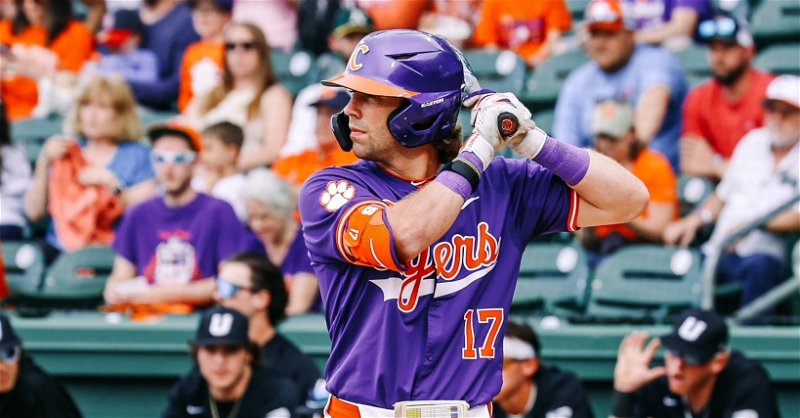 Mathes drove in three and scored two of Clemson's 11 runs to end things early against USC Upstate (Clemson athletics photo). 