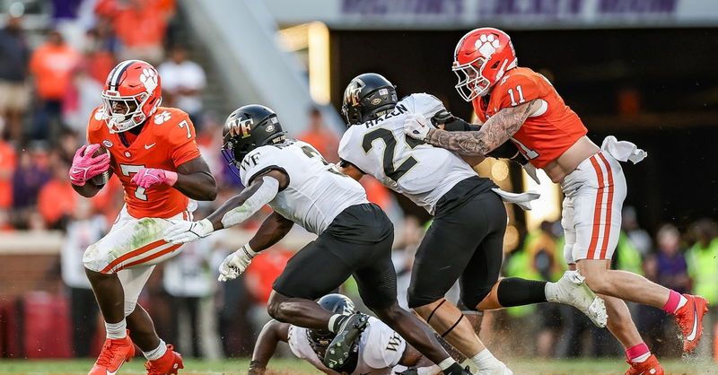 Phil Mafah will look to help Dabo Swinney reach a 16-0 record against Wake Forest