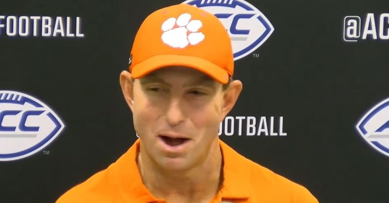 WATCH: Dabo Swinney reacts to his ACC wins record, victory over FSU