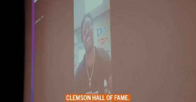 Sammy Watkins and Tajh Boyd were surprised with the Clemson Hall of Fame induction honor upcoming during a team meeting recently.