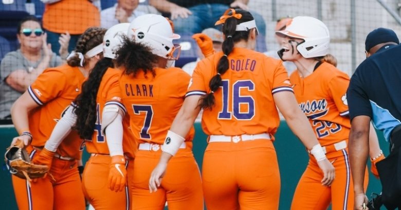 Alex Brown led off with a home run versus her former team (Clemson athletics photo).