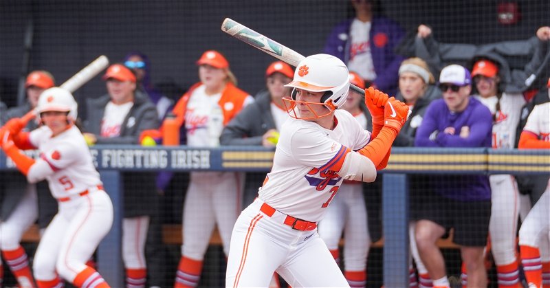 Clemson clinched the series at Notre Dame with a big seventh-inning rally. (Clemson athletics photo)