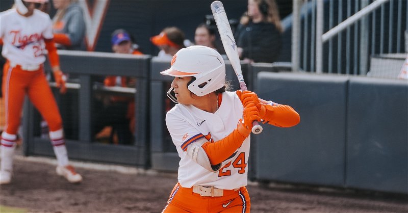Oda recorded a triple and scored twice in the effort (Clemson athletics photo). 