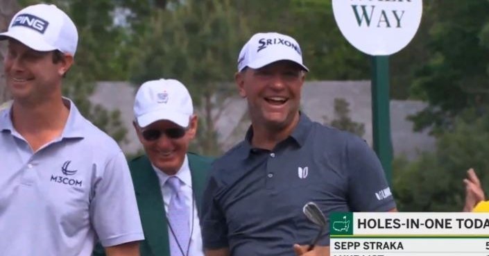 WATCH: Lucas Glover makes hole-in-one at Masters Par 3 contest