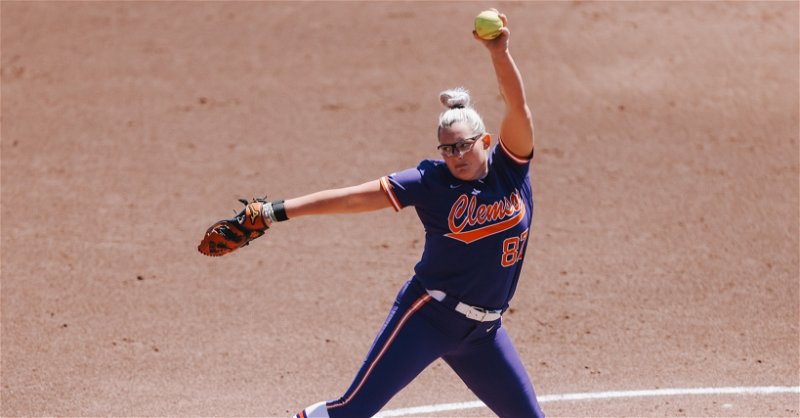 Millie Thompson scattered seven hits with four strikeouts over a complete game. (Clemson athletics photo)