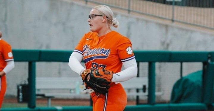 Millie Thompson threw five innings, allowing no earned runs. (Clemson athletics photo)