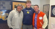 Matt Luke visits top VA lineman with Dabo Swinney